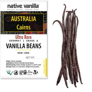 Australia, Cairns - Gourmet Vanilla Beans - Grade A - Native Vanilla