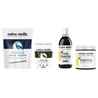 Bakers Kit - Vanilla Extract, Paste, Powder and Sugar - Combo Pack