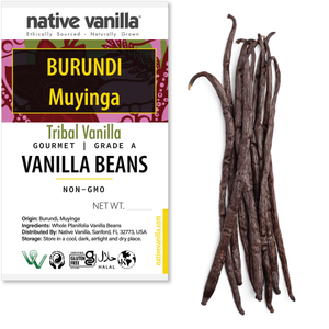 Burundi, Muyinga - Gourmet Vanilla Beans - Grade A - Native Vanilla