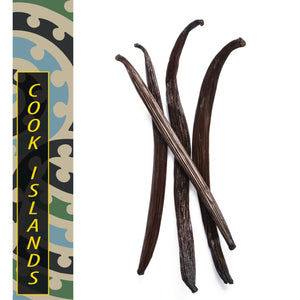 Cook Islands, Rarotonga - Gourmet Vanilla Beans - Grade A - Native Vanilla
