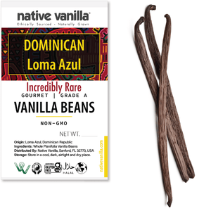 Dominican Republic, Loma Azul - Gourmet Vanilla Beans - Grade A - Native Vanilla