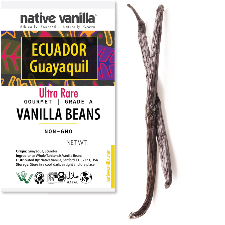 Ecuador, Guayaquil - Gourmet Vanilla Beans - Grade A - Native Vanilla