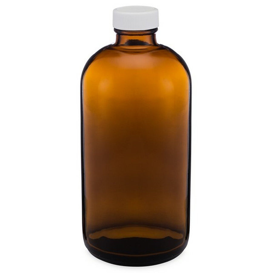 Glass Amber Boston Round Bottle - Multiple Sizes - Perfect for Extract Making - Native Vanilla