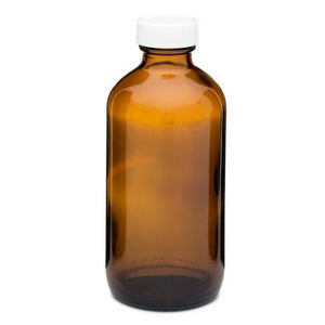 Glass Amber Boston Round Bottle - Multiple Sizes - Perfect for Extract Making - Native Vanilla