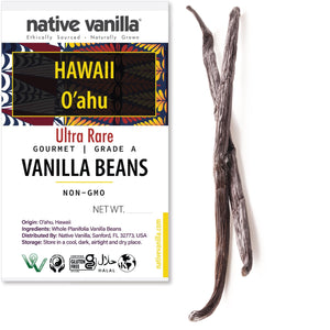 Hawaii, O'ahu - Gourmet Vanilla Beans - Grade A - Native Vanilla