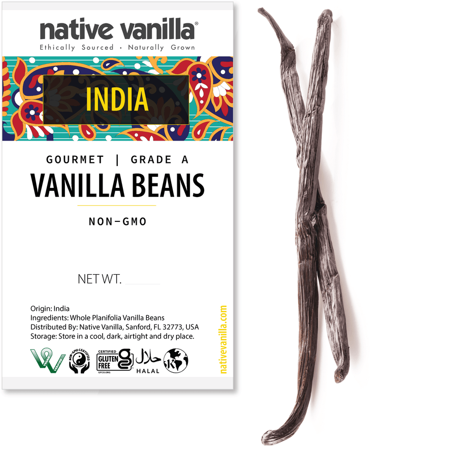 India, Bhatkal - Gourmet Vanilla Beans - Grade A - Native Vanilla