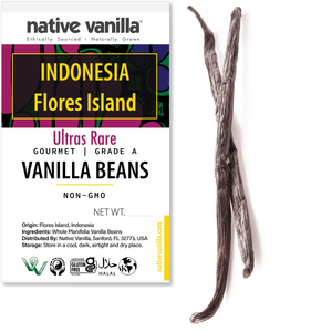 Indonesia, Flores Island - Gourmet Vanilla Beans - Grade A - Native Vanilla