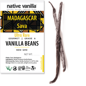 Madagascar, Sava - Pompona Gourmet Vanilla Beans - Grade A - Native Vanilla
