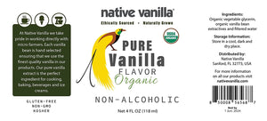 Organic Non-Alcoholic Vanilla Flavor - Native Vanilla