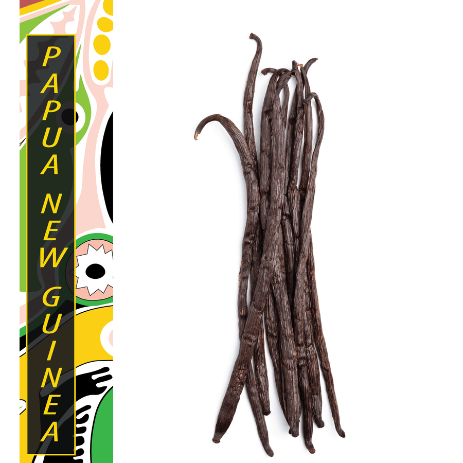 Papua New Guinea, East Sepik - Tahitian Gourmet Vanilla Beans - Grade A (Tahitensis) - Native Vanilla