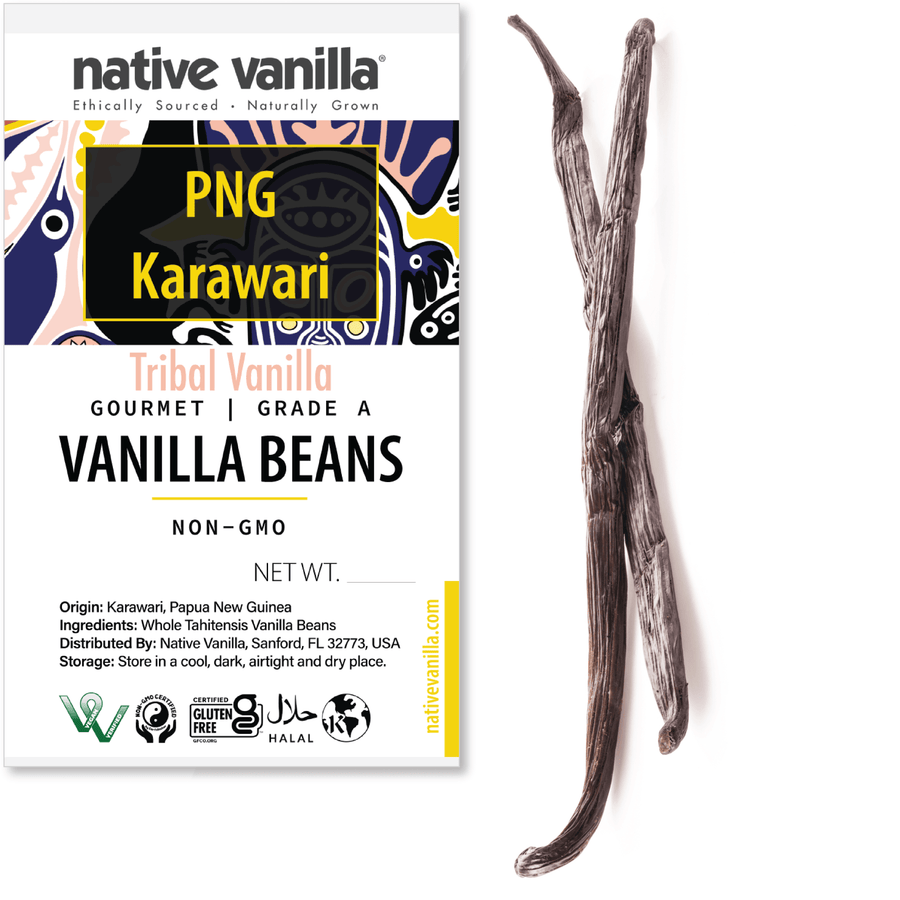 Papua New Guinea, Karawari - Gourmet Vanilla Beans - Grade A - Native Vanilla