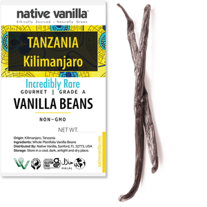 Tanzanian, Kilimanjaro - Gourmet Vanilla Beans - Grade A - Native Vanilla