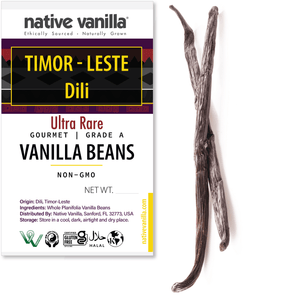 Timor-Leste, Dili - Gourmet Vanilla Beans - Grade A - Native Vanilla